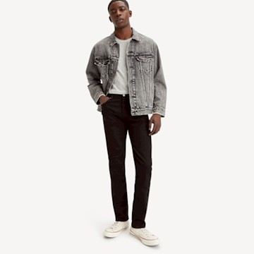 Levis 男款 511 低腰修身窄管牛仔褲 黑色基本款 彈性布料