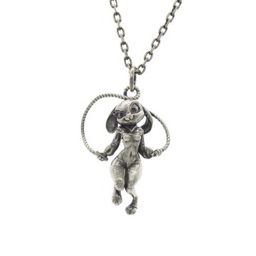 周因音瘋狂動物城朱迪警長項鏈純銀健身跳繩可愛兔子吊墜性感復古