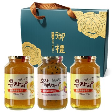 柚和美 韓國蜂蜜生柚子茶禮盒(柚子/百香柚子任選3入)