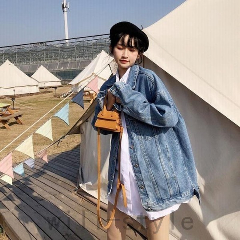 デニムジャケットレディースデニムジャケットジージャンgジャンレディーストップスコート秋冬新作 通販 Lineポイント最大0 5 Get Lineショッピング