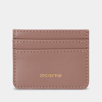 拿鐵色皮革卡包 – 小巧卡片皮夾