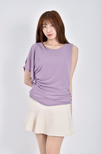 (S) yoco雪紡無袖紫色上衣