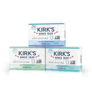 2030現貨 Kirk 椰油皂5種 113g 蘆薈香皂 Kirk's Kirks 柯氏椰子油皂｜Qinmood