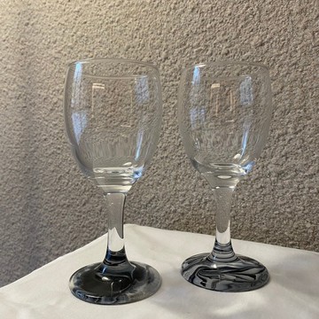 【 漩光之刻 | 墨霧灰 】手作葡萄酒杯 紅酒杯 2入