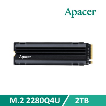Apacer AS2280Q4U 2TB PCIe Gen4x4 M.2 SSD 固態硬碟(含散熱片)