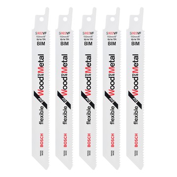 BOSCH 博世 台灣公司貨 軍刀鋸片 S922VF 5支  1包