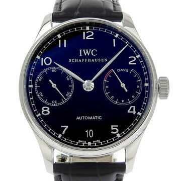 【日本直送】萬國錶 IWC 葡萄牙系列 7日動力儲存 手錶 藍寶石水晶底蓋 IW500109 自動上鍊 動力儲存 男士【二手】