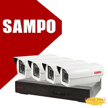 昌運監視器 SAMPO 聲寶 4路4鏡優惠組合 DR-TWEX3-4 VK-TW2C98H 2百萬畫素紅外線攝影機