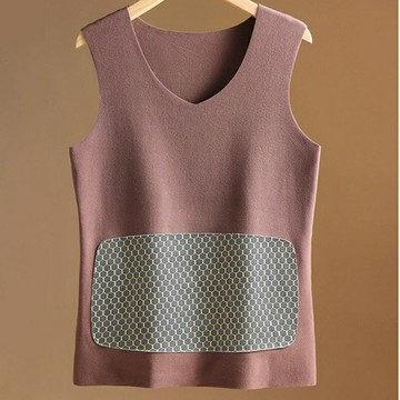 發熱衣內衣-德絨背心無痕貼片男衛生衣4色74ih2【獨家進口】【米蘭精品】