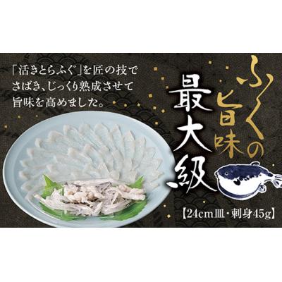 ふるさと納税 山口市 とらふく刺身24cm皿(45g) D-198