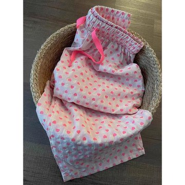 Sin Glee 甜美少女可愛印花休閑睡褲女夏季新款家居舒適居家長褲