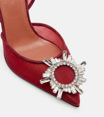 Amina Muaddi Begum 95 mesh slingback pumps