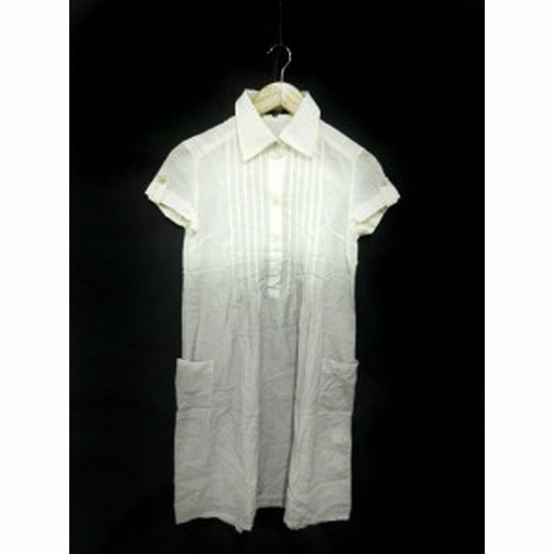 中古 ルスーク Le Souk ワンピース シャツ ひざ丈 半袖 グラデーション 36 白 ホワイト グレー Yk2 レディース 通販 Lineポイント最大1 0 Get Lineショッピング