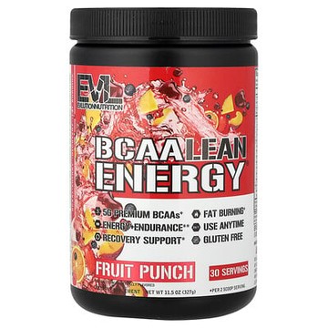 EVLution Nutrition, BCAA Lean Energy®, Fruit Punch, 11.5 oz (327 g)