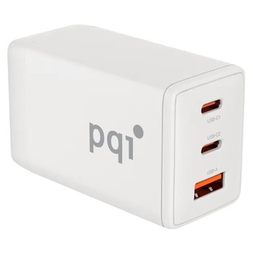 pqi 勁永 三孔 雙USB-C USB-A PDC65WT GAN 65W快速充電器  1個
