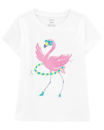 Kid Flamingo Hula Hoop Jersey Tee