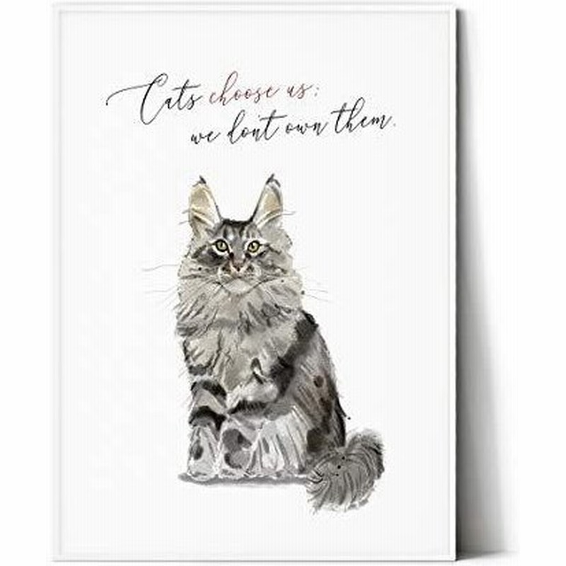 E Hina アートポスター メインクーン 猫 シンプル 名言 ミニマリスト 北欧 インテリアポスター B1サイズ 728 1 通販 Lineポイント最大0 5 Get Lineショッピング