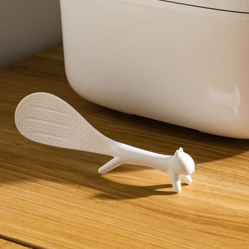 臺灣出貨12H🌈可站立松鼠飯勺食品級不易粘米飯鏟子新款勺子盛飯專用園林擺件