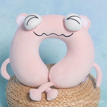 【優選精品】卡通可愛U型枕頭記憶棉可拆洗辦公室午睡頸椎枕旅行坐車睡覺枕頭ins日韓風 TNPO