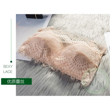 【無肩帶蕾絲內衣】一片式蕾絲 內衣 無肩帶 隱形 免穿內衣 內搭 小可愛 性感蕾絲
