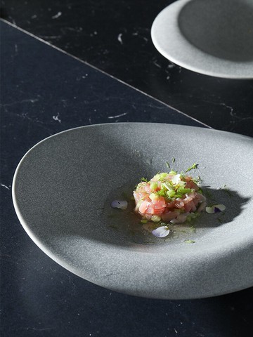 朵頤stone北歐餐盤商用盤子菜盤不規則盤子家用餐具個性淺盤平盤1入