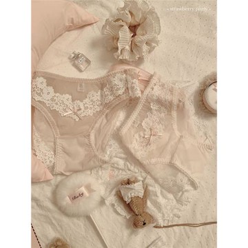 少女美學~純欲蕾絲泡泡內褲女生純棉襠女士性感夏季薄款三角褲