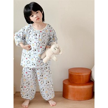 可愛大爆發~ins風洋氣親子家居服兒童套裝夏季外出服寶寶短袖短褲