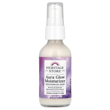 Heritage Store, Aura 發光潤膚霜，亮膚凝膠霜，1.9 液量盎司（56 毫升）