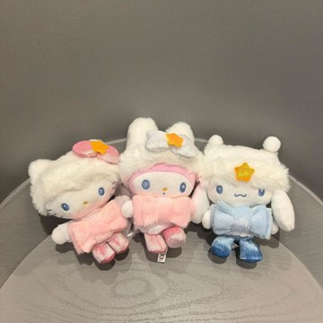 優選新品🚚新品星夢冬日美樂蒂KT庫洛米毛絨鑰匙扣玩具書包小掛飾