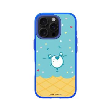iPhone 16 Pro Clear 激光藍 - Care Bears - 冰淇淋 - Wish Bear