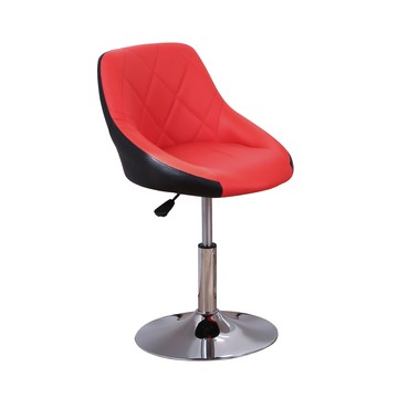 Logis 2入多莉絲皮面低吧椅 吧檯椅 美容椅LOS-173D* 2外黑內紅2入