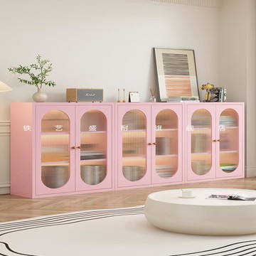 書架 書櫃 置物架 餐邊櫃 展示櫃 盛耐兒童矮櫃書櫃鐵藝書架落地日式飄窗自由組合格子櫃書房儲物櫃X