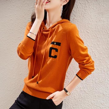 連帽針織打底衫女士裝春秋冬季2025年新爆款時尚洋氣內搭毛衣上衣