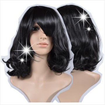 人戴假髮(化纖)6932#K2自然黑 [43318] ◇美容美髮美甲新秘專業材料◇