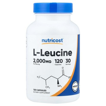 Nutricost, L-亮氨酸，2000 毫克，120 粒膠囊（每粒膠囊 500 毫克）