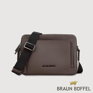 【BRAUN BUFFEL】維克多-D2 橫式斜背包-培土棕(德國小金牛台灣總代理)/BF512-TW61-POS