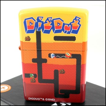 ☆福星屋☆【ZIPPO】日系~南夢宮傳奇遊戲系列-Dig Dug 打空氣圖案設計打火機~大型電玩/任天堂/紅白機