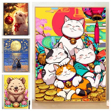 ✨盒裝✨台灣製造✨ DIY鑽石貼畫 新款5D鑽石畫 大幅 手工點鑽畫 手作 滿鑽 水鑽 黏鑽畫 立體貼鑽畫 新年鑽貼