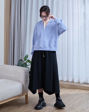 gozo zoom房子線條大口袋帽T(兩色)