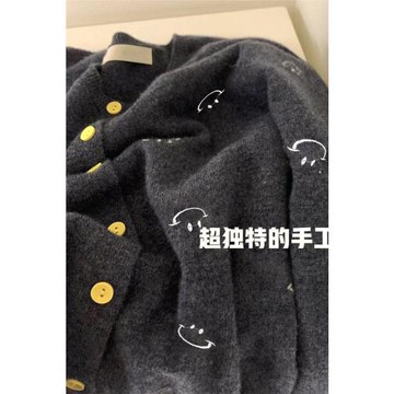 藝術生秋冬季小眾慵懶風黑色毛衣