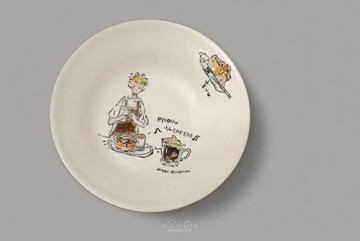 春郎陶-甜點師的日常-圓瓷盤 14.6cm