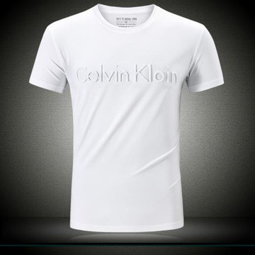 香港潮牌鋼印立體浮雕字母印花短袖t恤男 白色圓領修身半袖打底衫