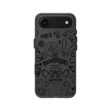 iPhone Air Clear (相機按鈕) 酷墨灰 - Fuggler 放克牙寶-常態系列 Regular series - 真是太棒了 - 線條版