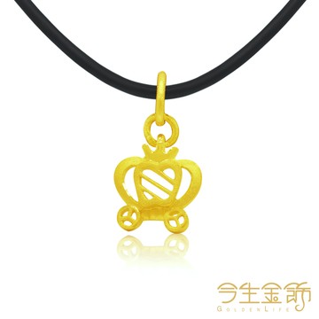 今生金飾 馬車之戀小墜 (純黃金墜飾)
