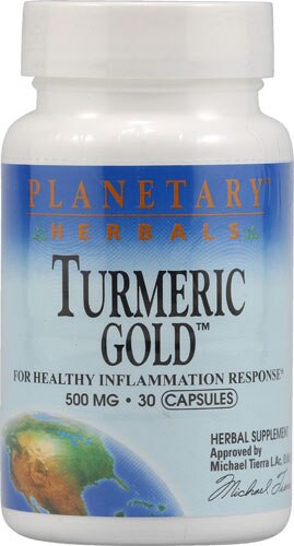 Planetary Herbals Turmeric Gold 500 mg - 30 Capsules