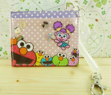 【震撼精品百貨】Sesame Street 芝麻街 票夾/證件套-紫粉 震撼日式精品百貨