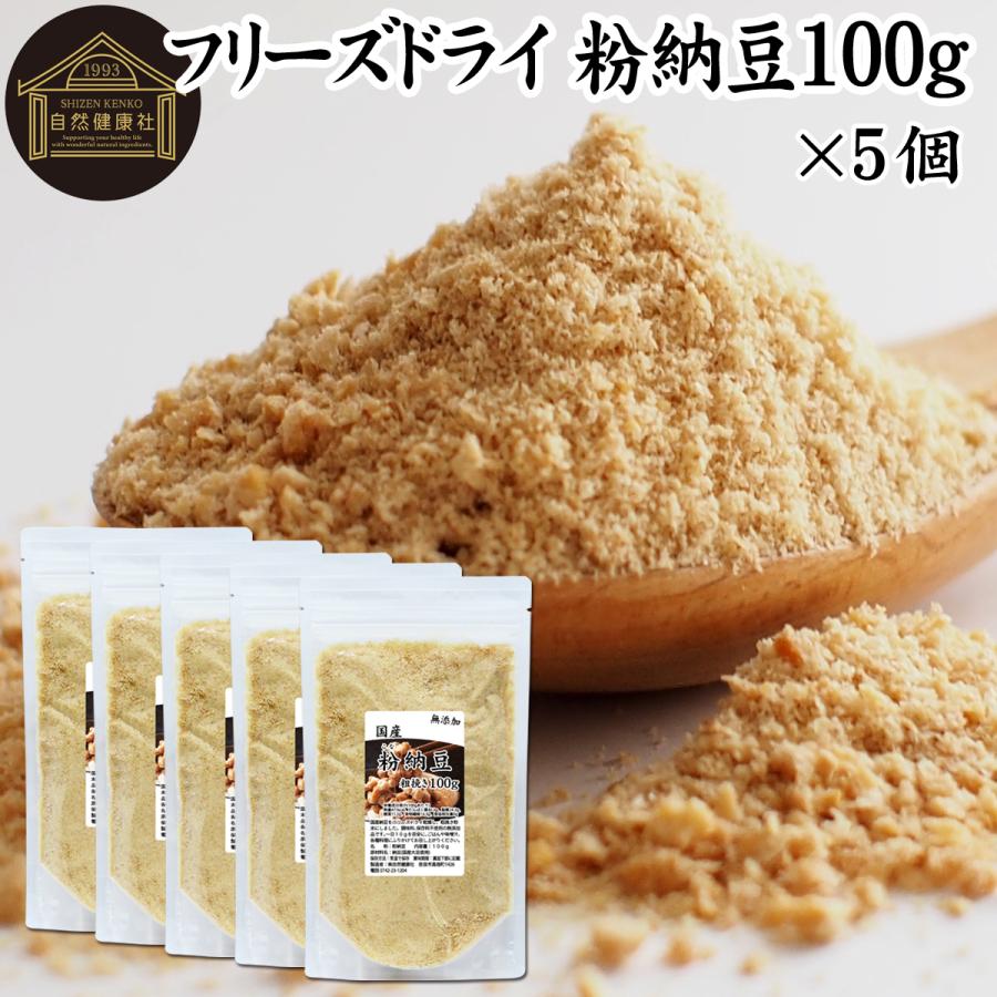 粉納豆 100g×5個 粉末 粗挽き 粉末 納豆 なっとう フリーズドライ