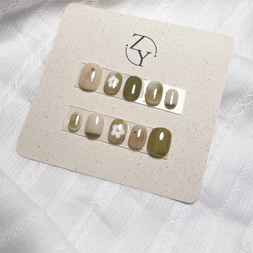 【訂製】NO.016 蛋白花 | 手工穿戴甲