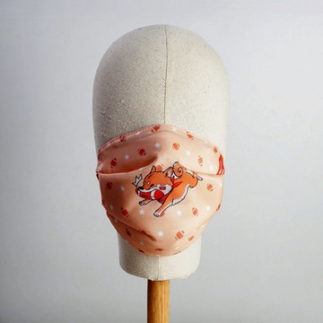 1個薩洛布面膜Shiba Rugby 圖案, 5 層, 防塵, 防塵