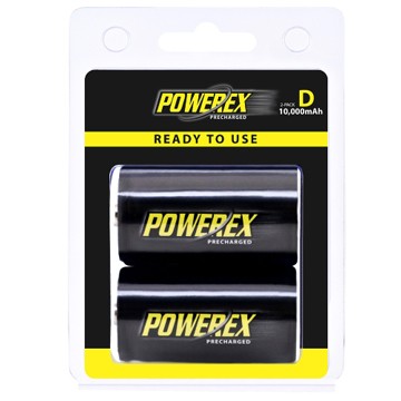 POWEREX  1 號(D)低自放鎳氫充電池MHRDP2(10000) 2/卡